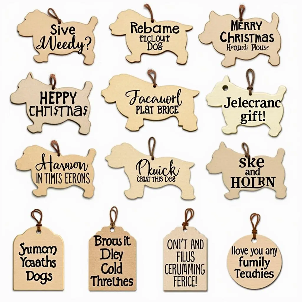 Various Ideas for Christmas Dog Gift Tags