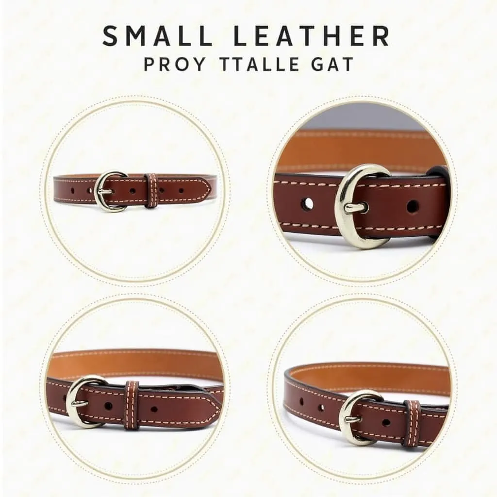 Circle T Rolled Leather Dog Collar for Small Breeds