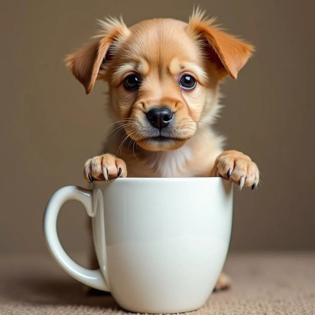 Funny Coffee Cup Dog Meme