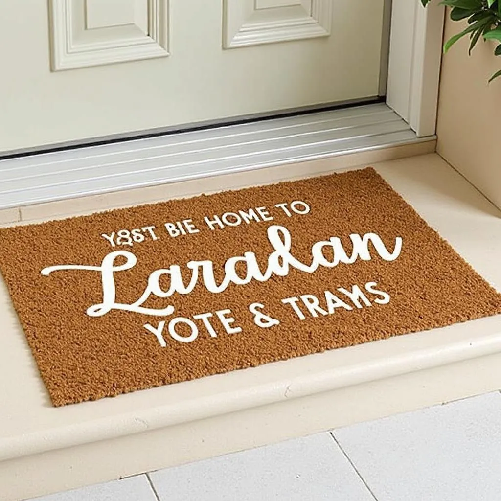 Personalized Coir Doormat with Dog Name