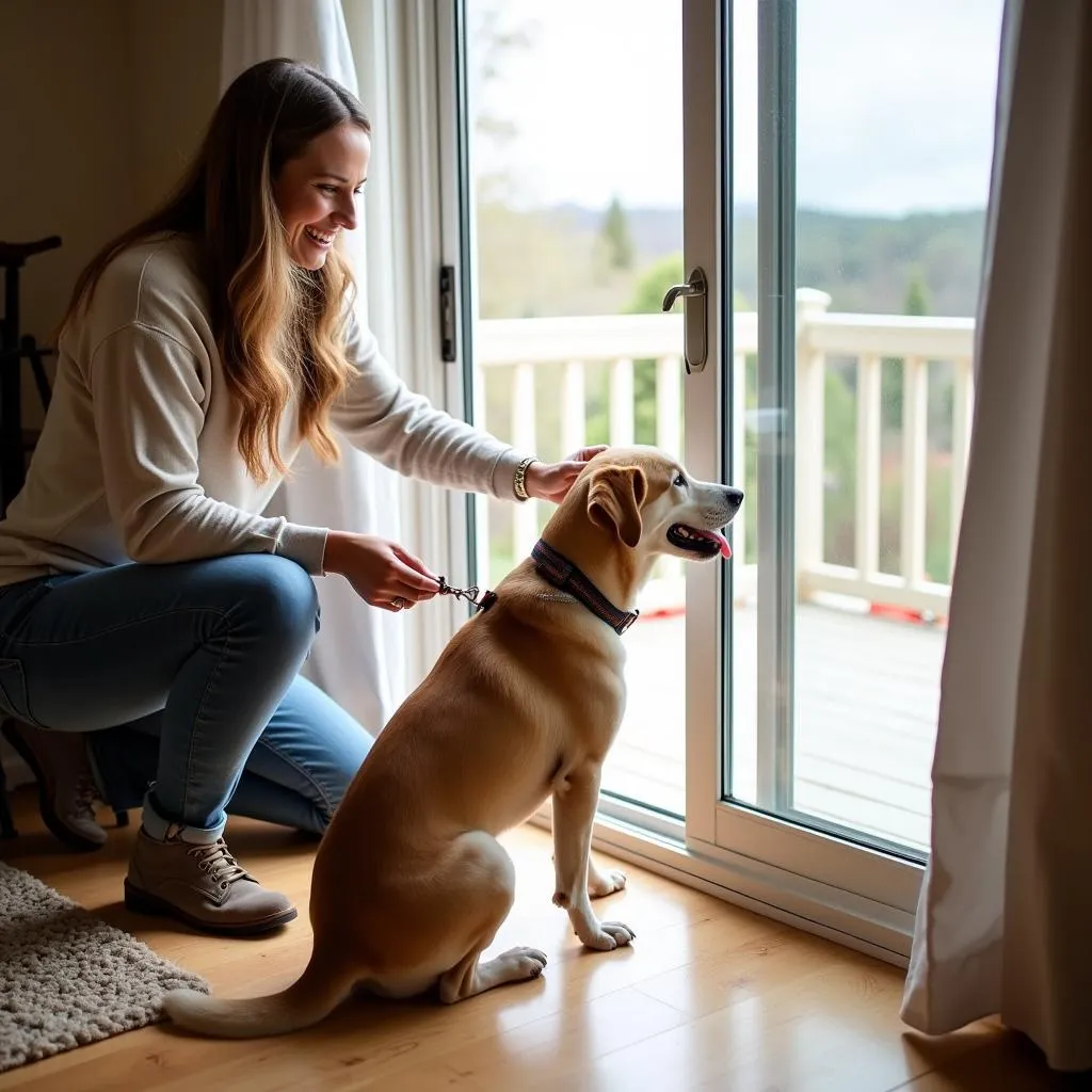 Cold Weather Dog Door Installation for Sliding Glass Door