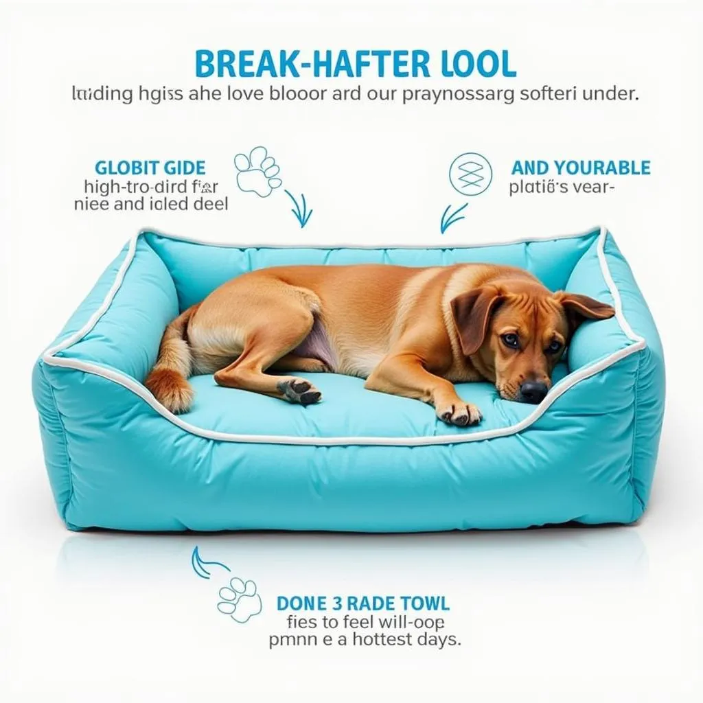 Cooling dog bed for hot weather and anxiety relief