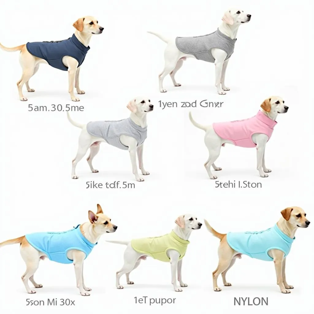 Dog cooling shirts for various breeds