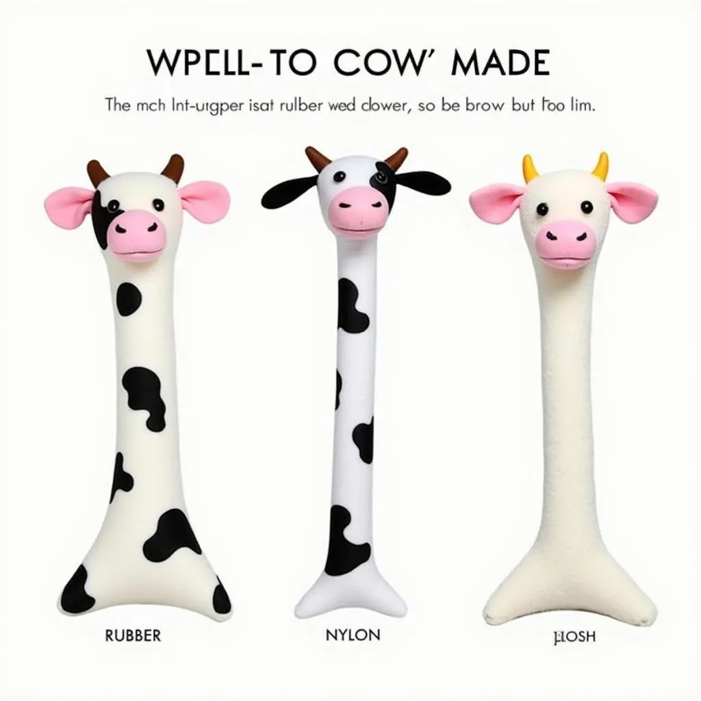 Cow dog toy made from non-toxic materials