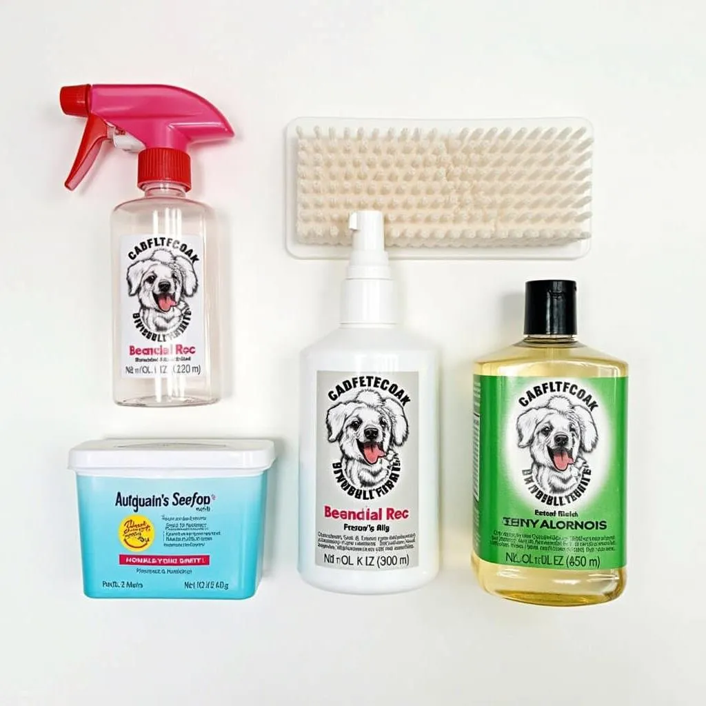 Dog grooming supplies with a creme rinse