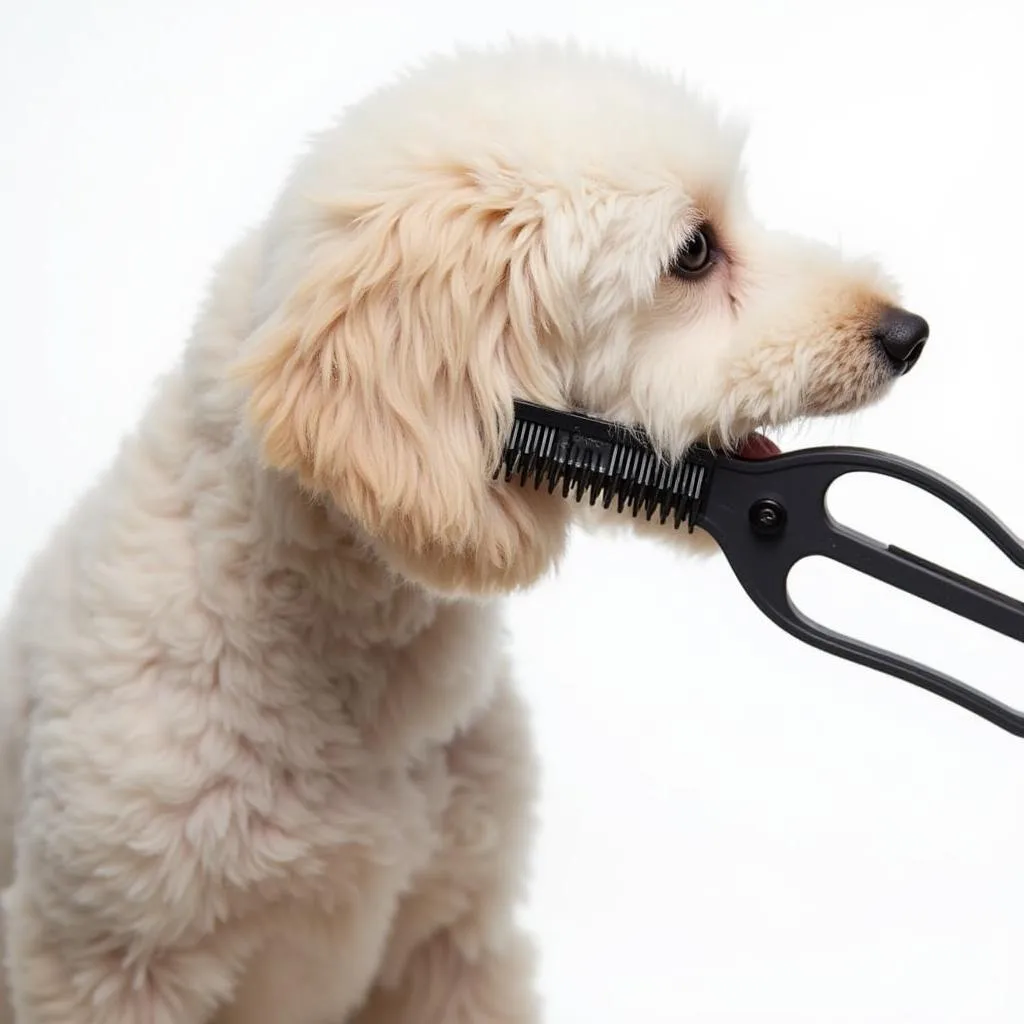 Curved chunkers grooming tool for dogs