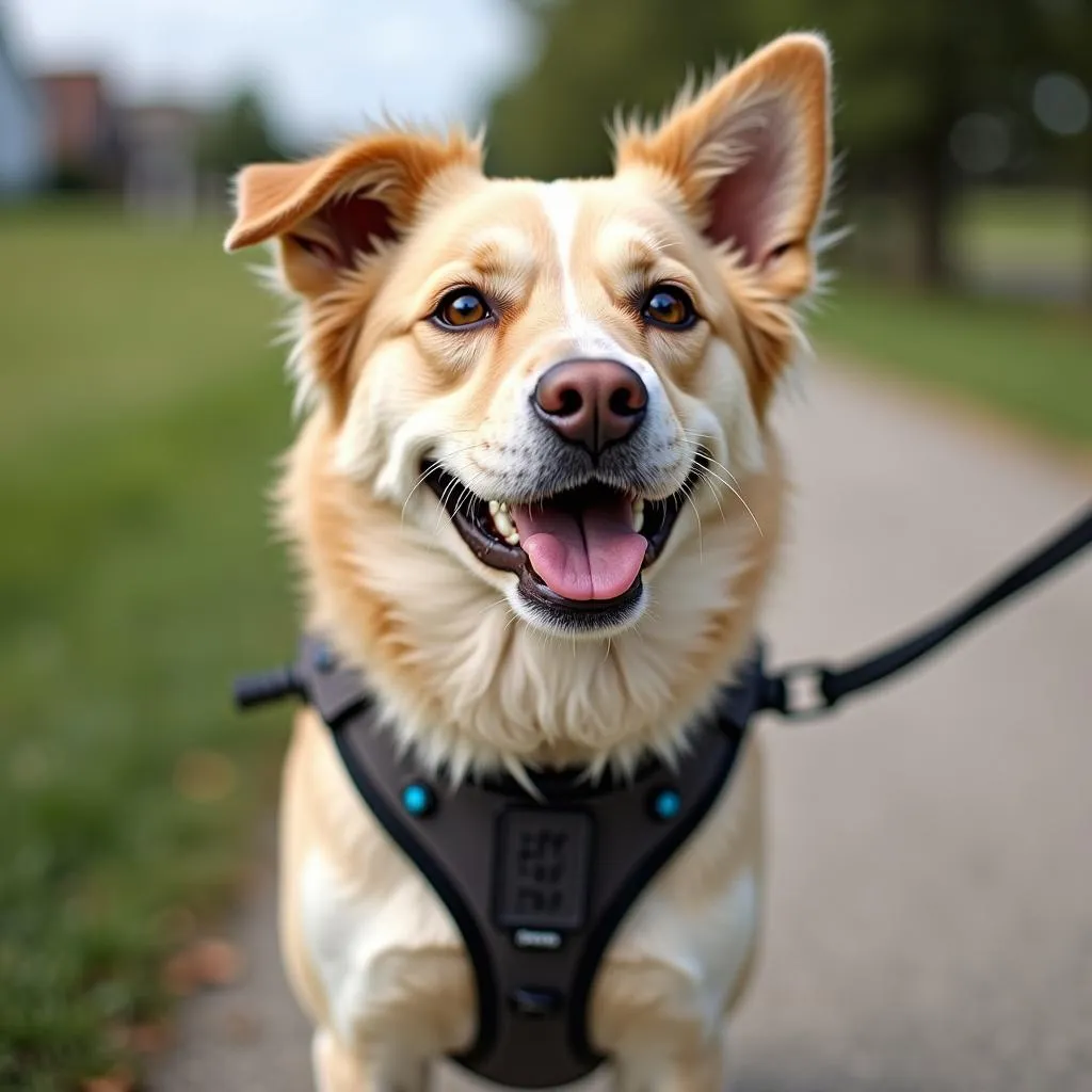 Custom Dog Harness for Rescue Dog Max