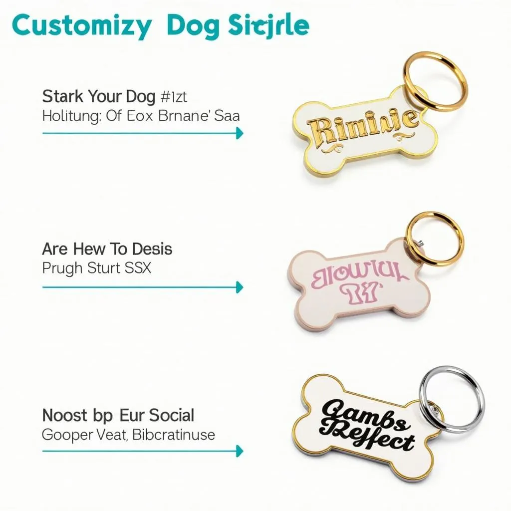 Dog tags with personalized designs and engravings