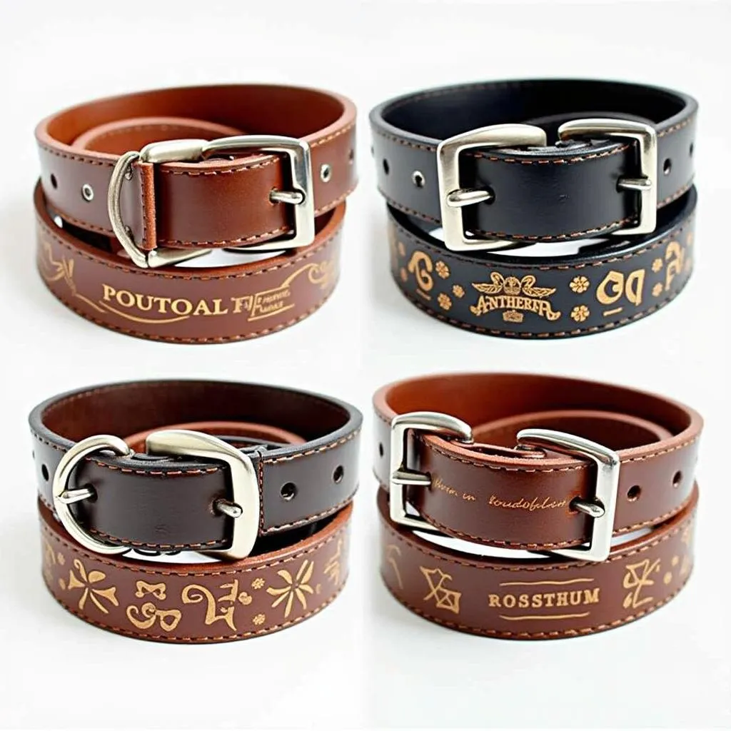 Custom leather dog collars come in various styles and designs