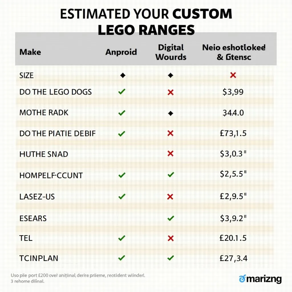 Price List for Custom LEGO Dogs