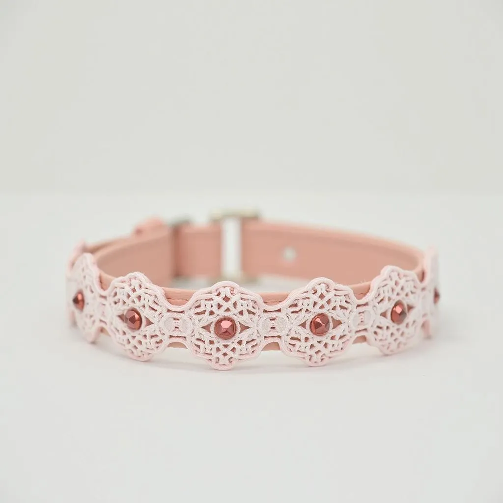 Pastel Dog Collar with Lace Details