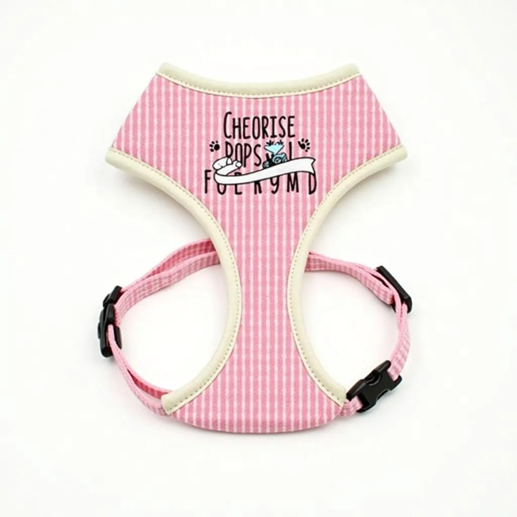 Cute Dog Harness for Small Dogs with Embroidered Details