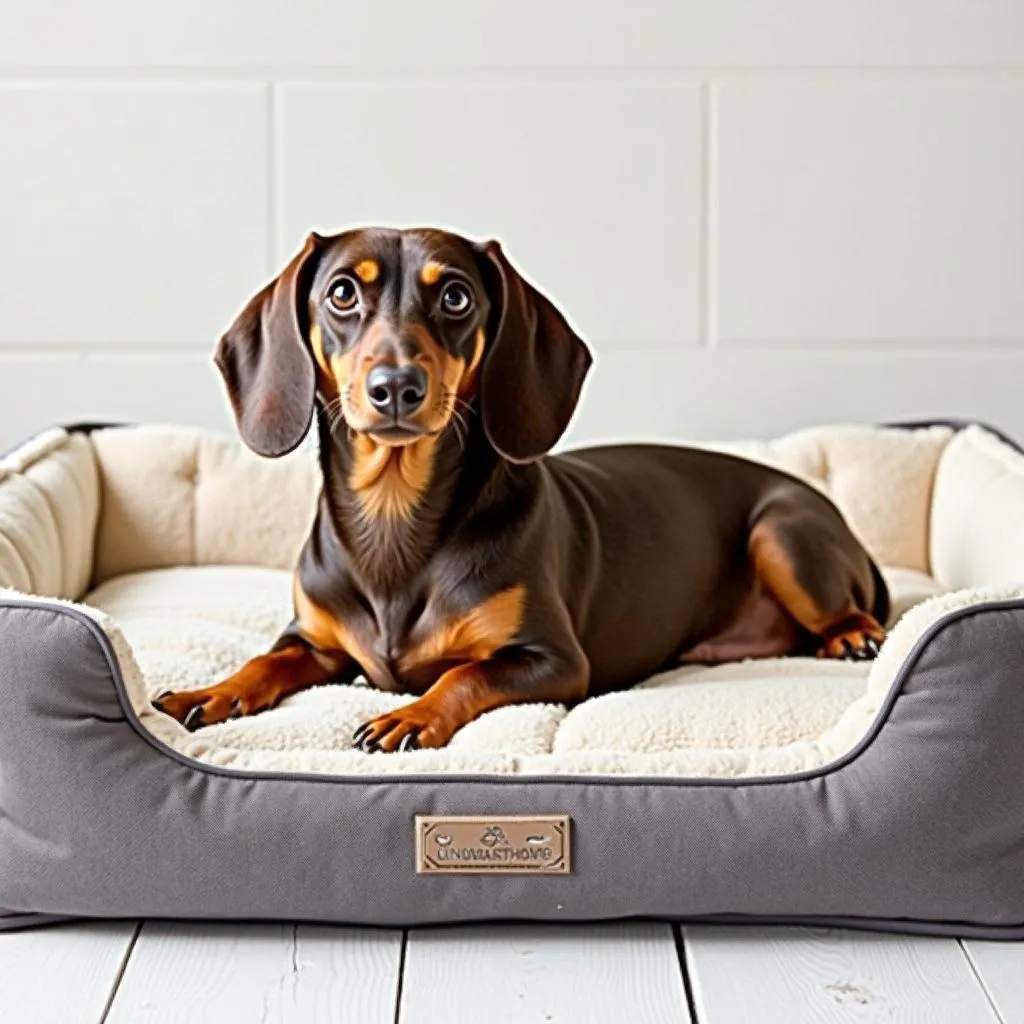 Raised Dog Bed for Dachshunds