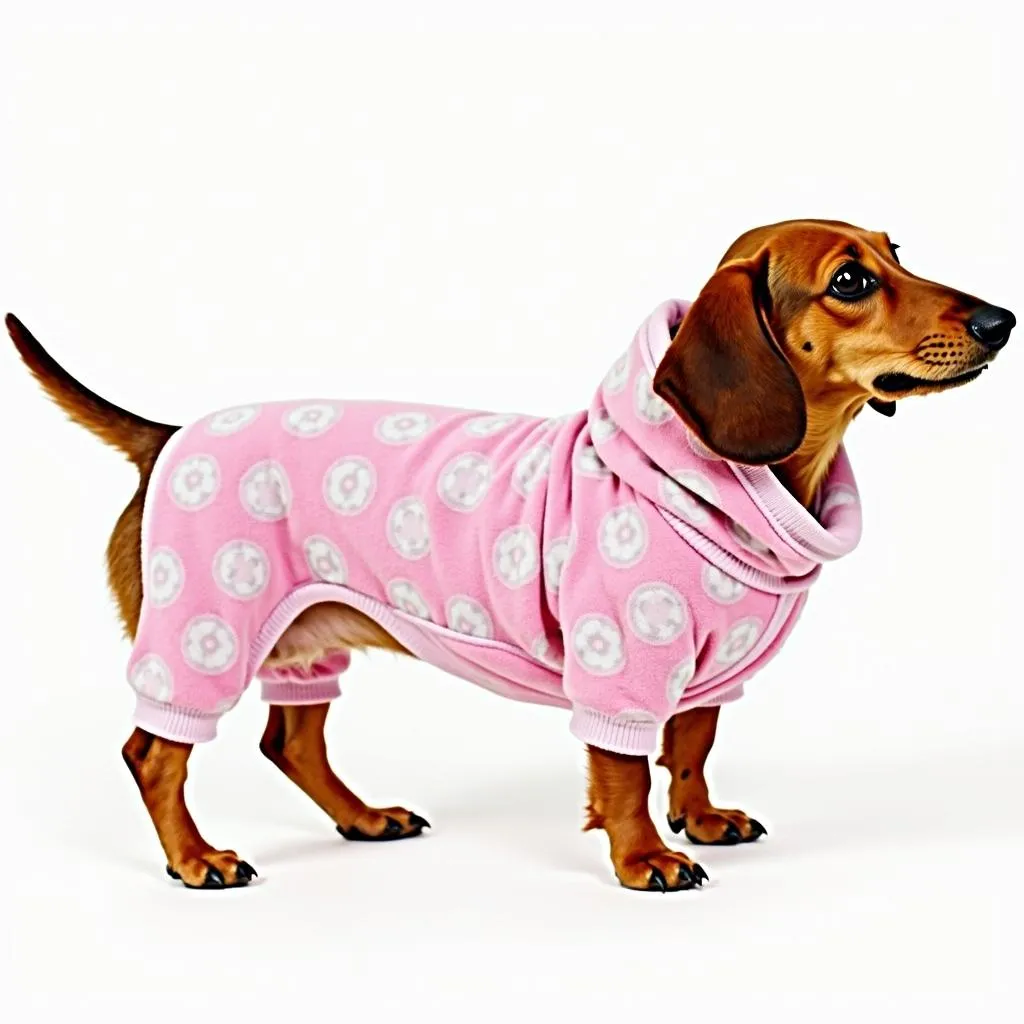 Dachshund Fleece Pajamas for Extra Warmth