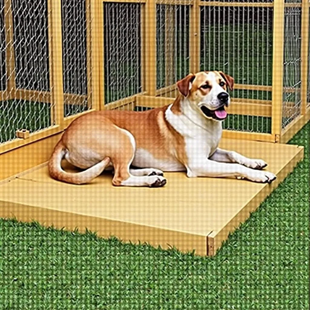 Durable Wood Deck for Dog Kennel