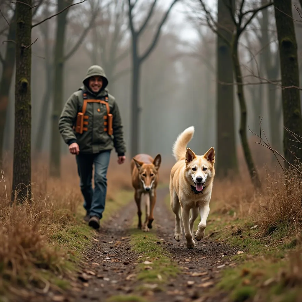 Deer tracking dog training