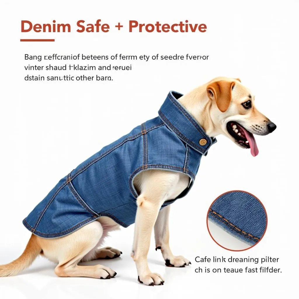 Denim Dog Coats for Protection