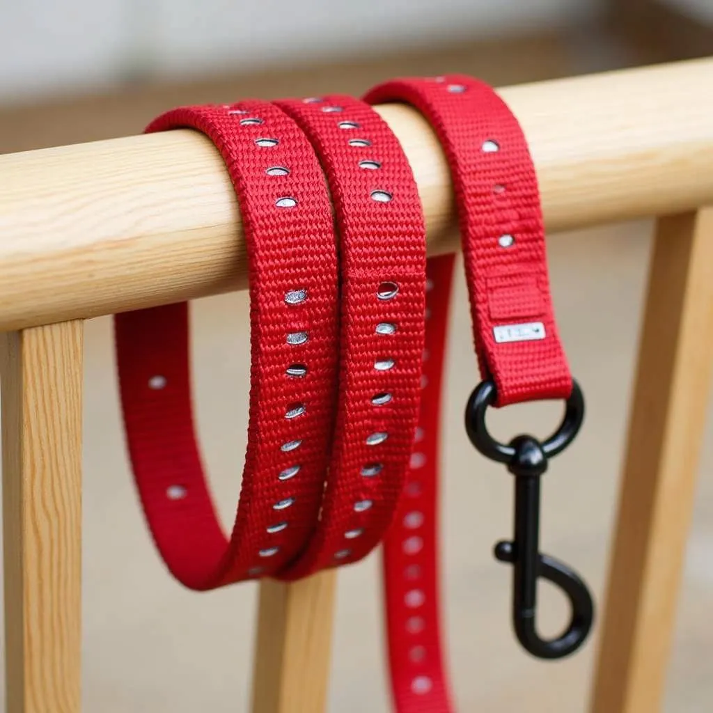 Red Nylon Designer Dog Leash