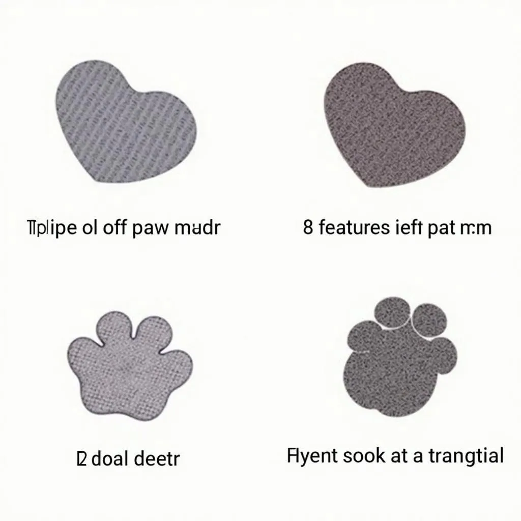 Different types of dog non-slip paw pads