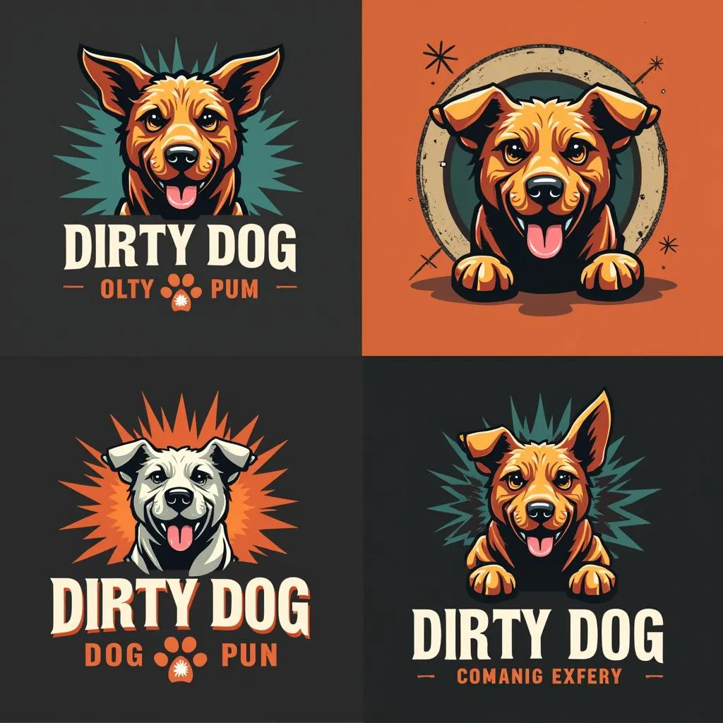 Dirty Dog Logo Inspiration: Design Ideas