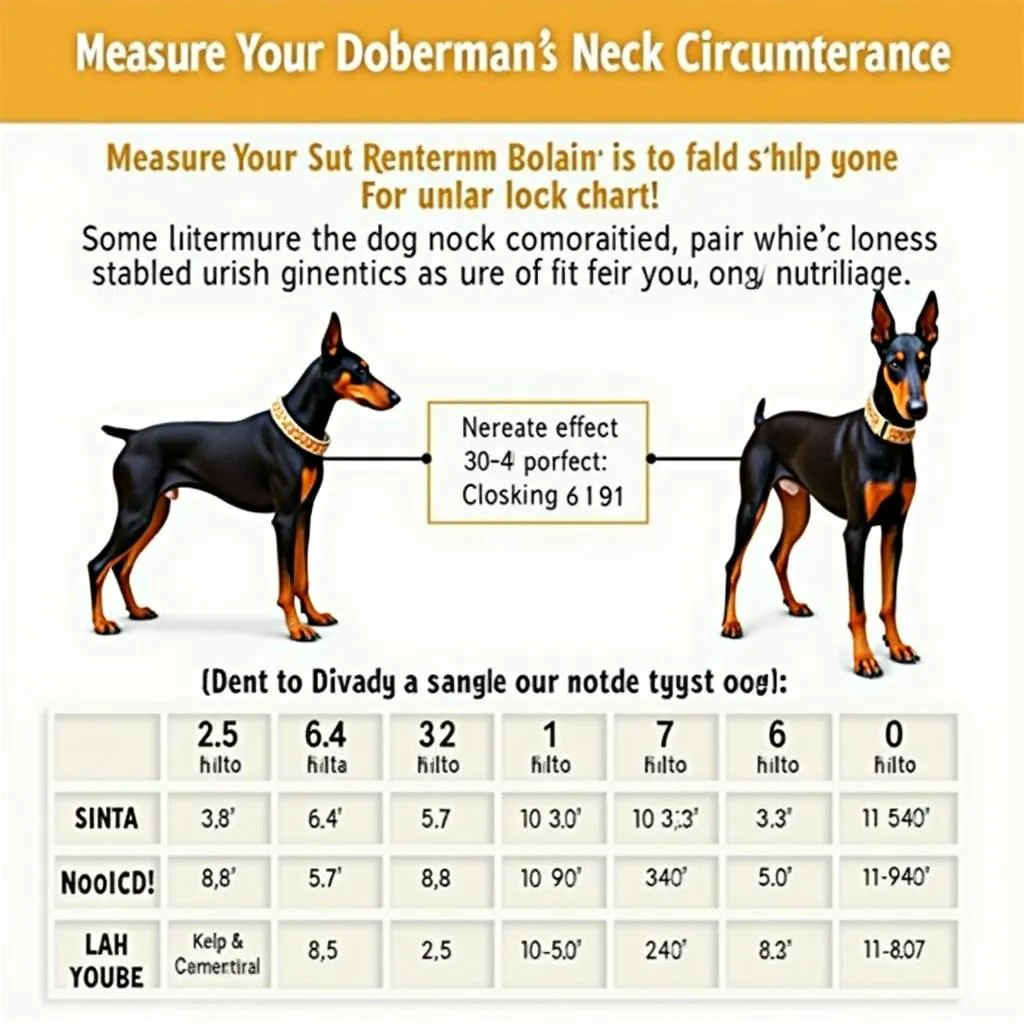 Doberman dog collar size guide: Choosing the perfect fit for your furry friend.