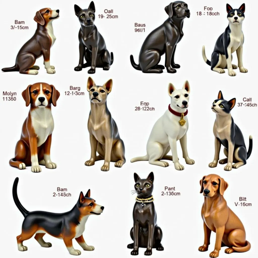 Decorative Dog and Cat Statues for Home Decor