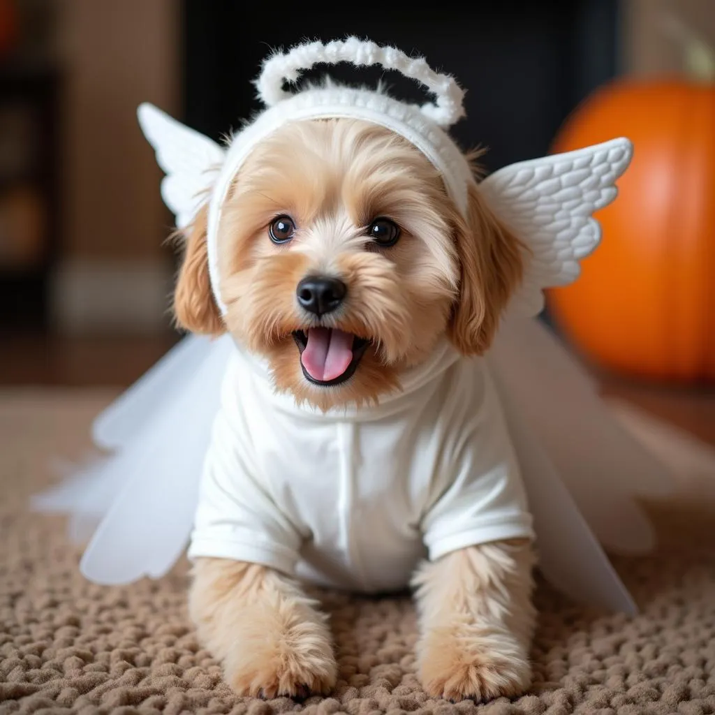 Dog Angel Costume for Halloween Pet