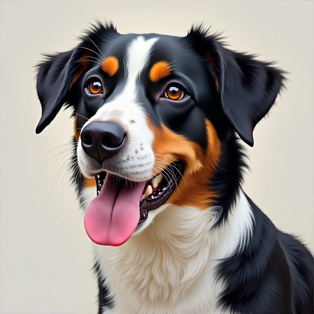 Custom dog portrait art