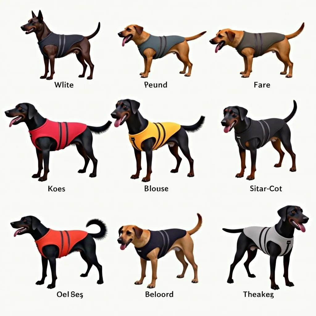 Different dog attack suit options available