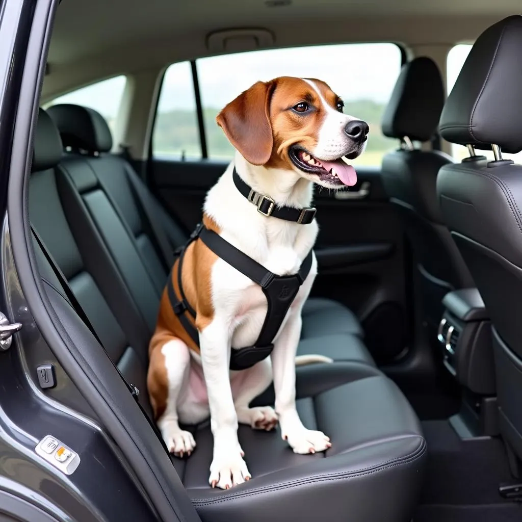 Dog Back Seat Car Cover for Safety: Secure Your Dog with a Harness or Seatbelt