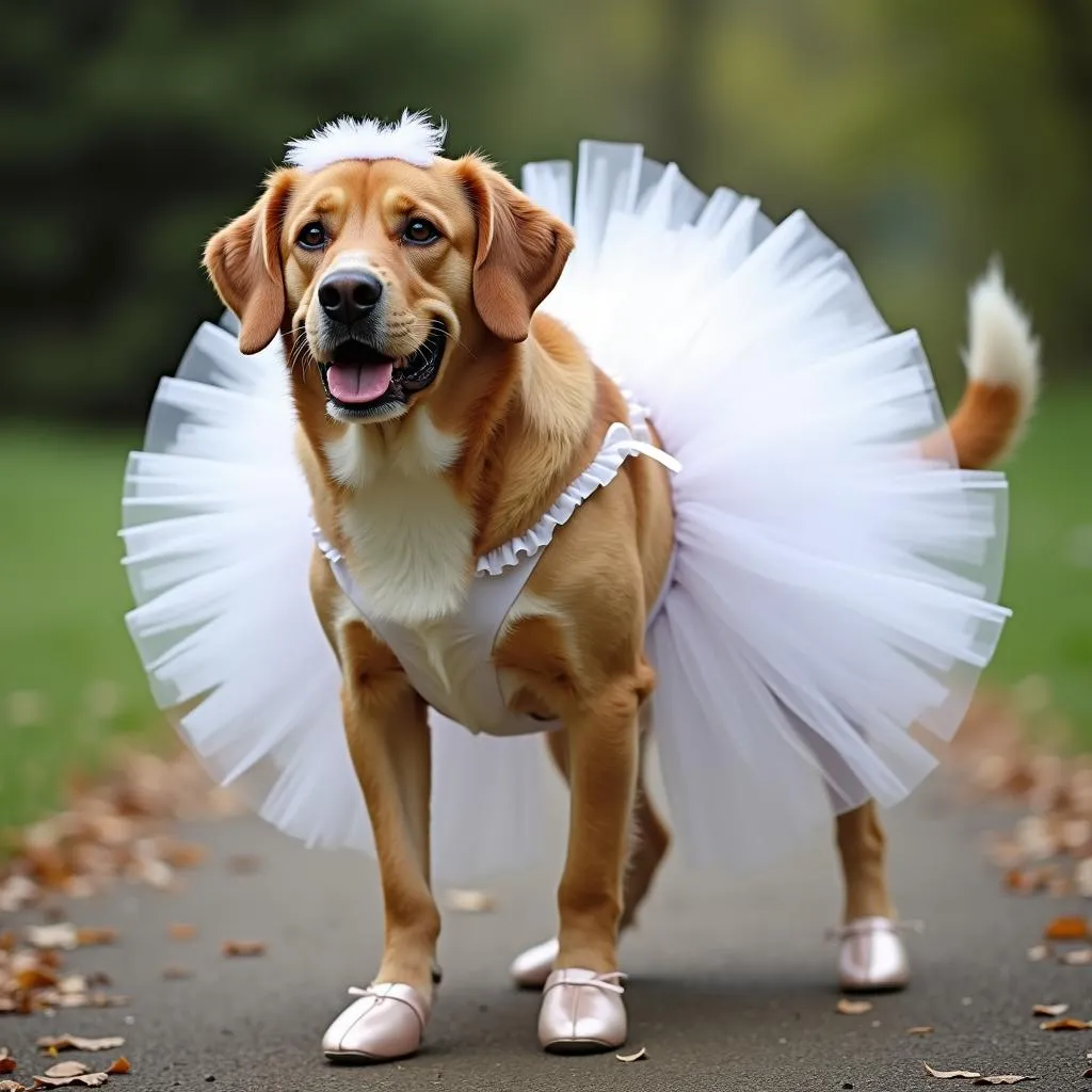 Dog ballet costume for large breeds