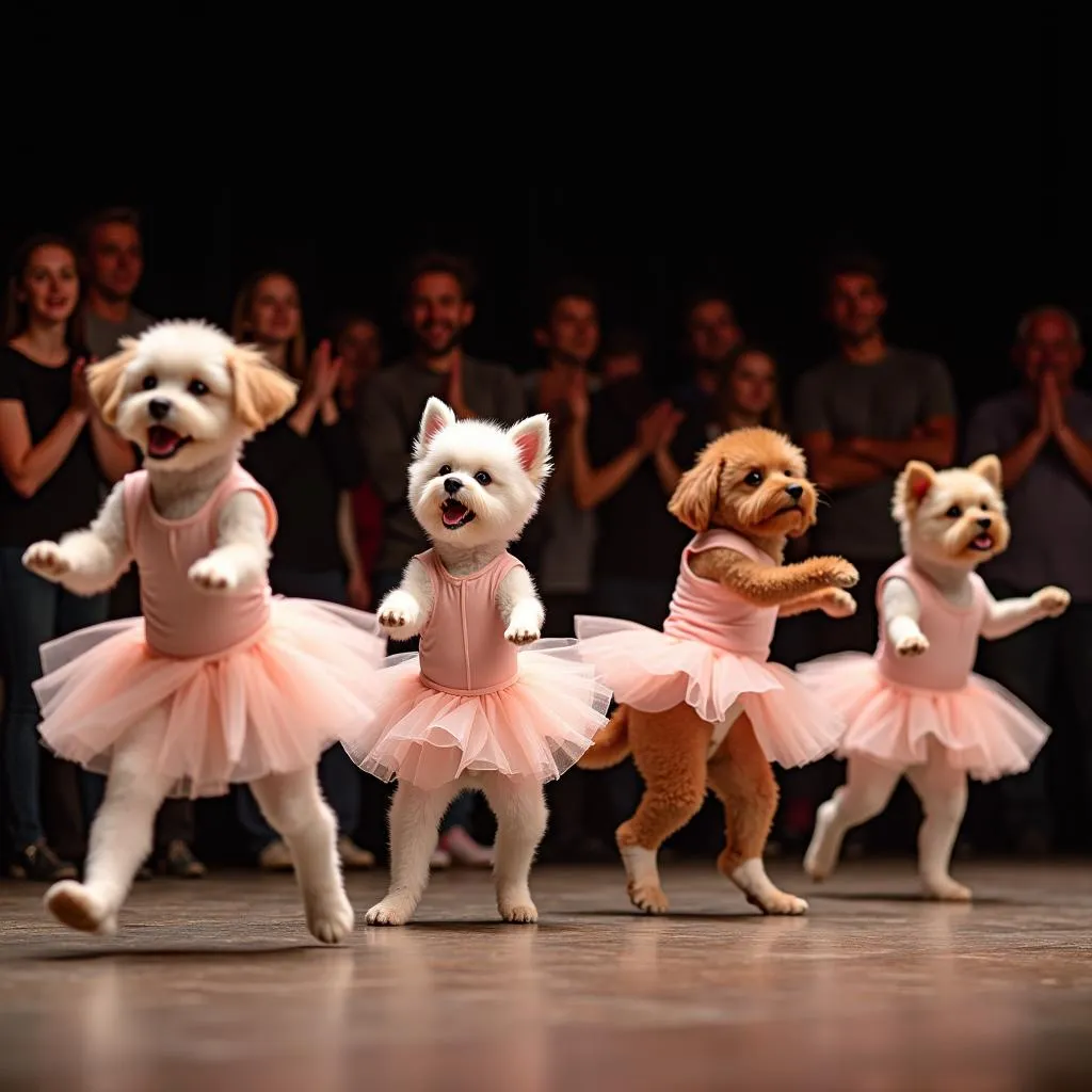 Dog ballet costume performance