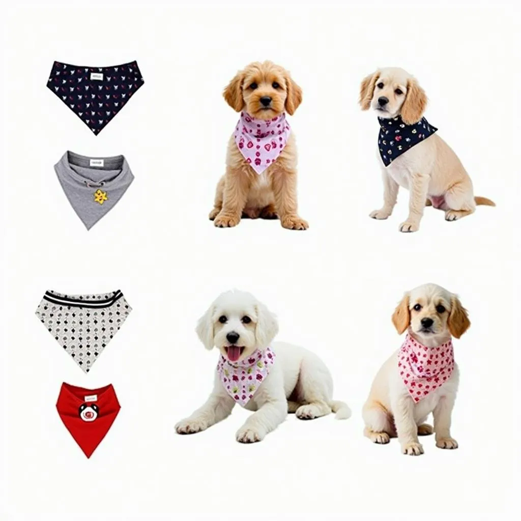 Dog bandanas come in a wide variety of styles