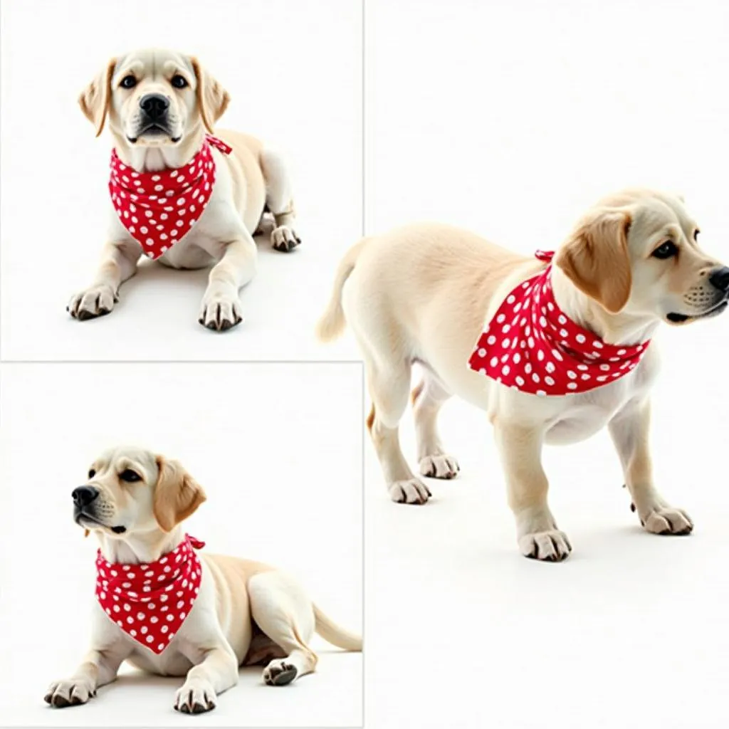 Dog bandana over the collar, easy to wear and remove