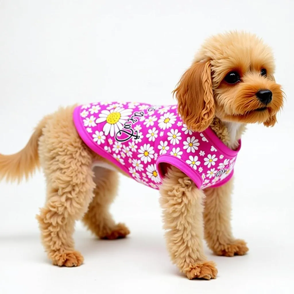 Dog Barbie shirt with floral print