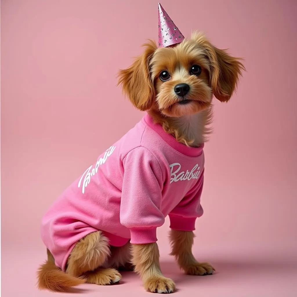 Dog Barbie shirt as a party costume