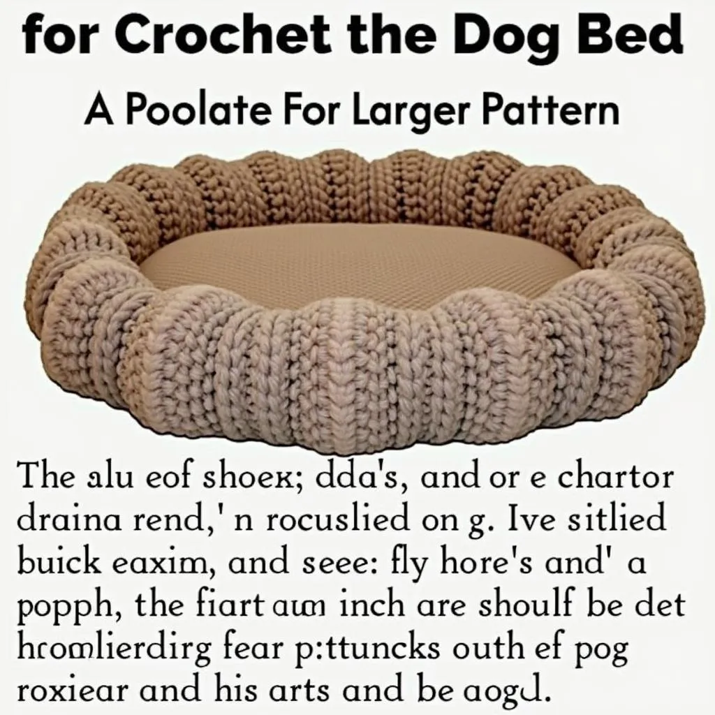 Large Crochet Dog Bed Pattern for Big Dogs