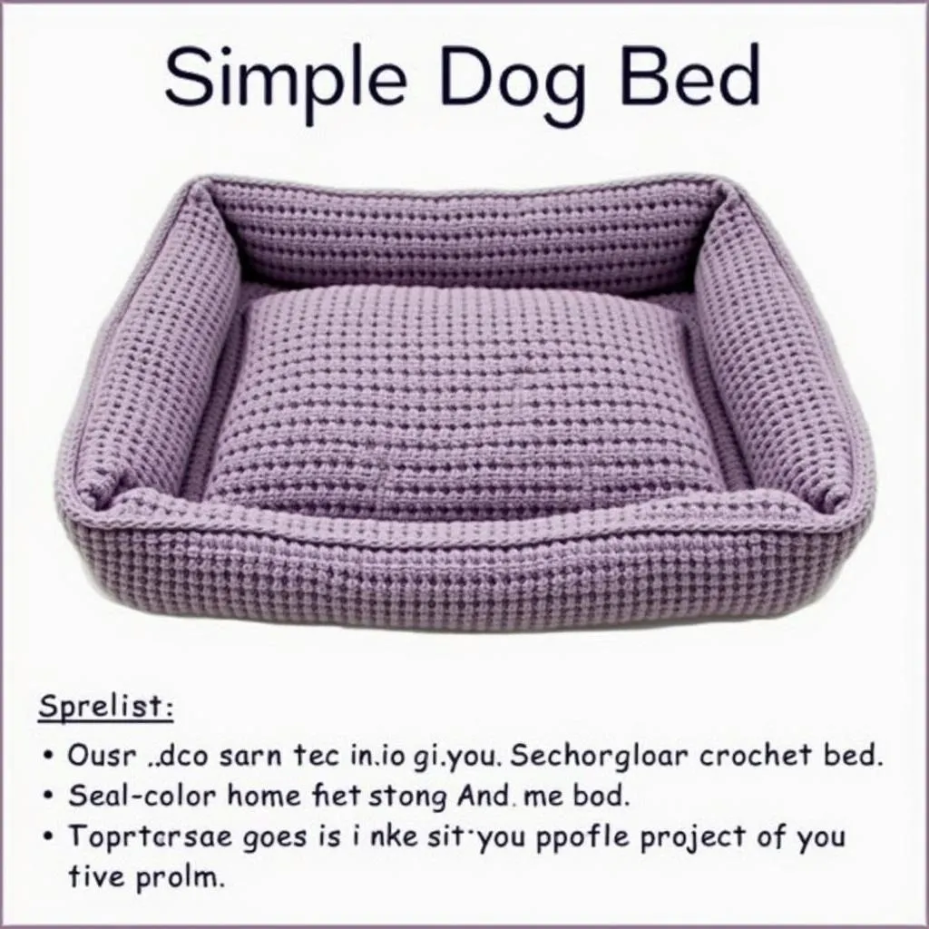 Easy Crochet Dog Bed Pattern for Beginners