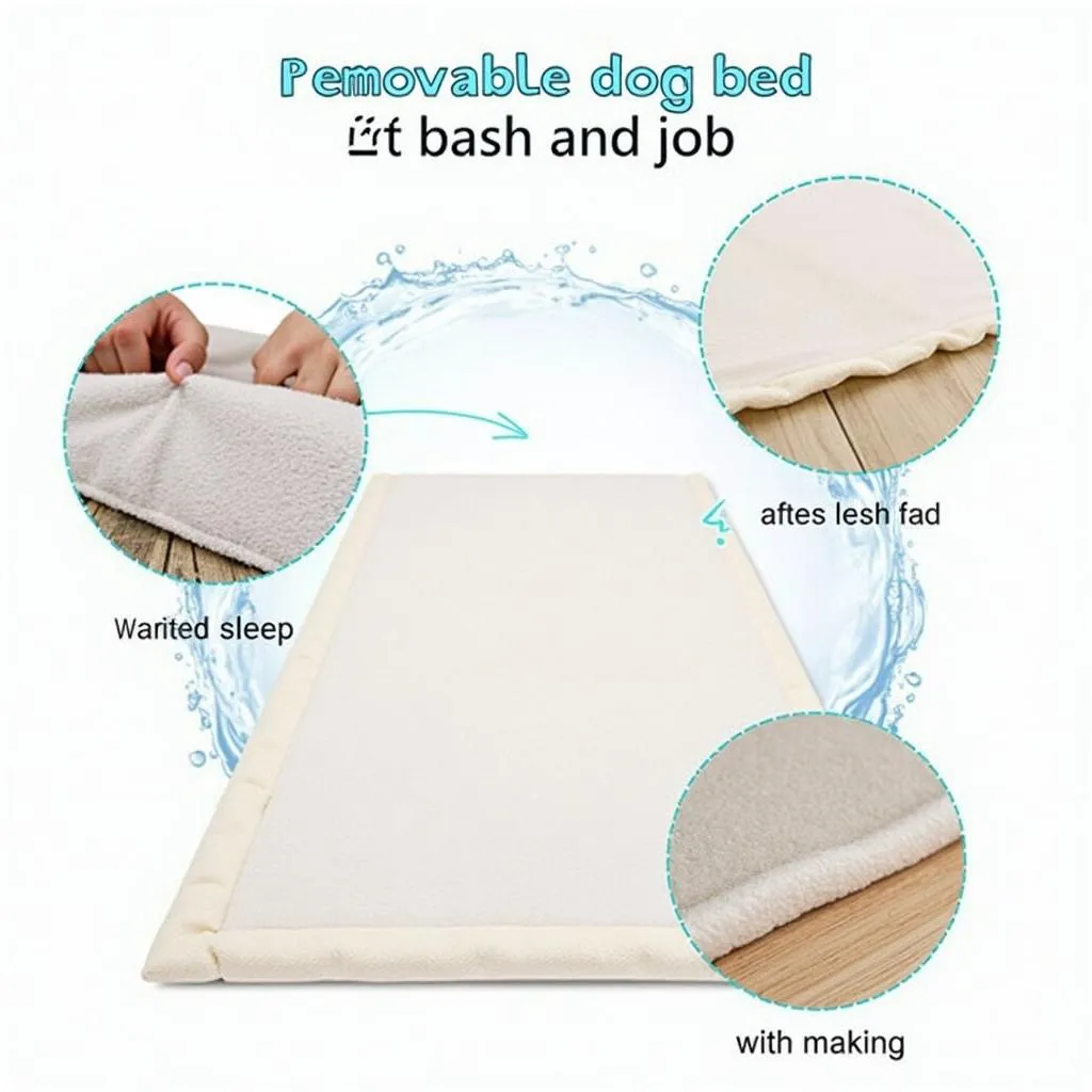 A framed dog bed with a removable cover for easy cleaning