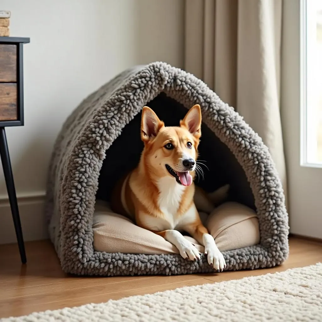 Dog bed house for relaxation and comfort