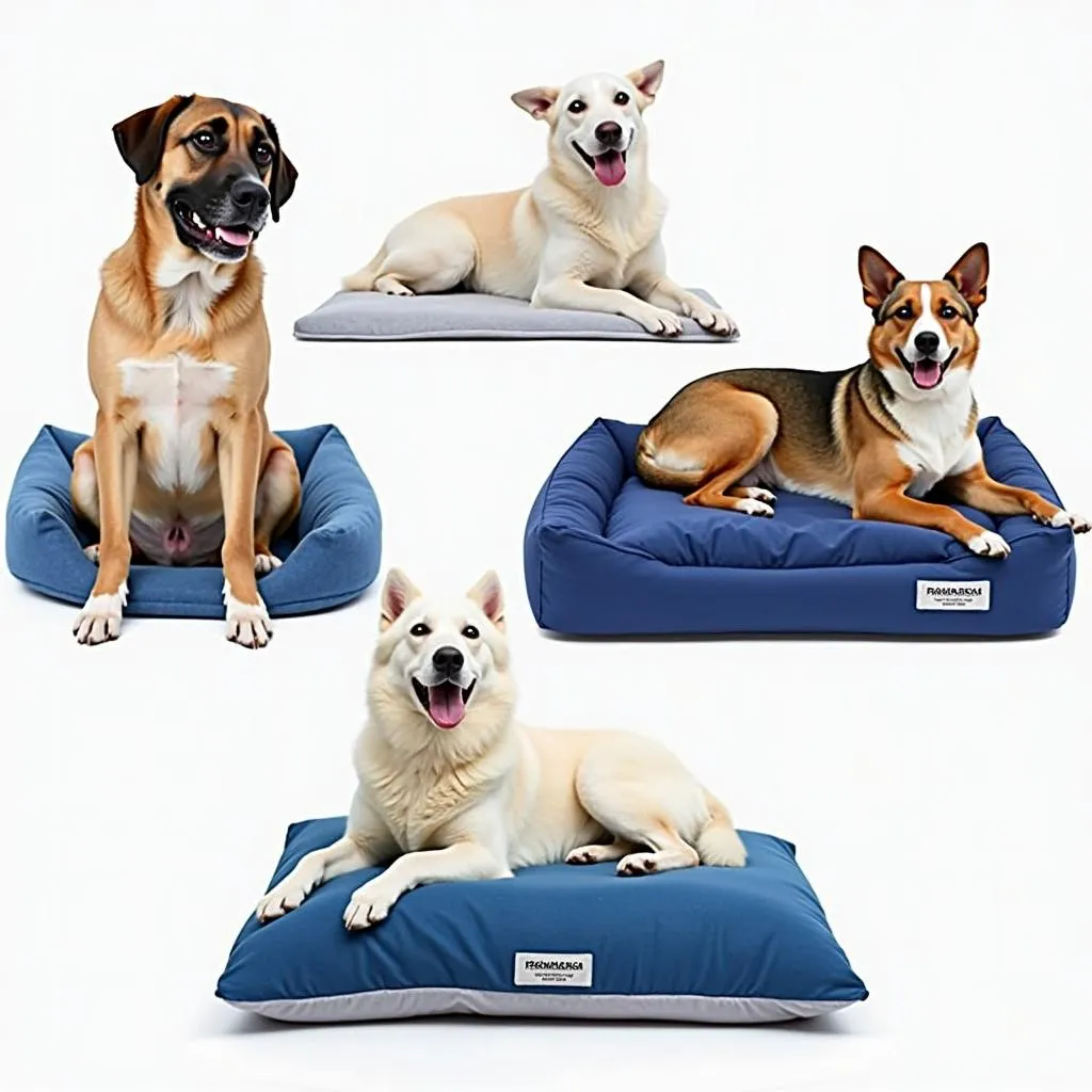 Dog Bed Navy Blue Brand 1