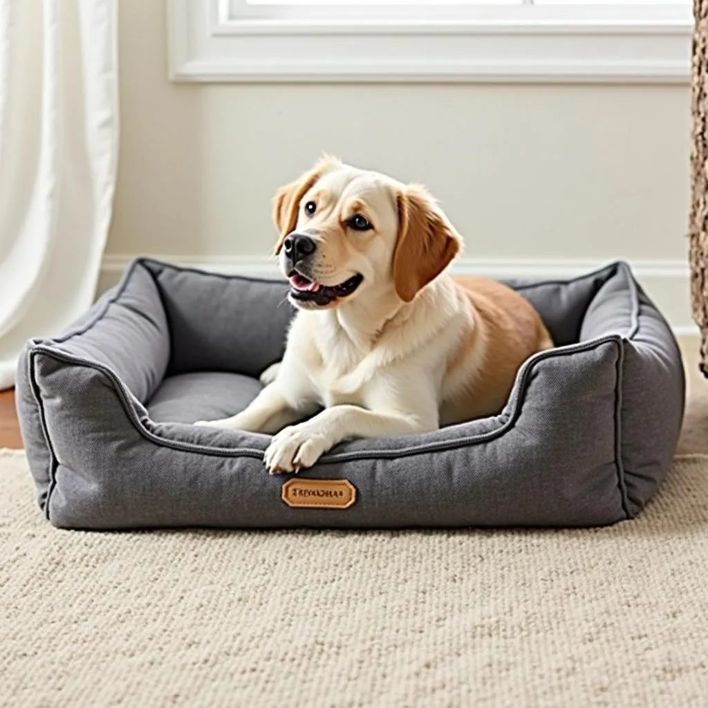 Dog Bed Navy Blue Brand 2