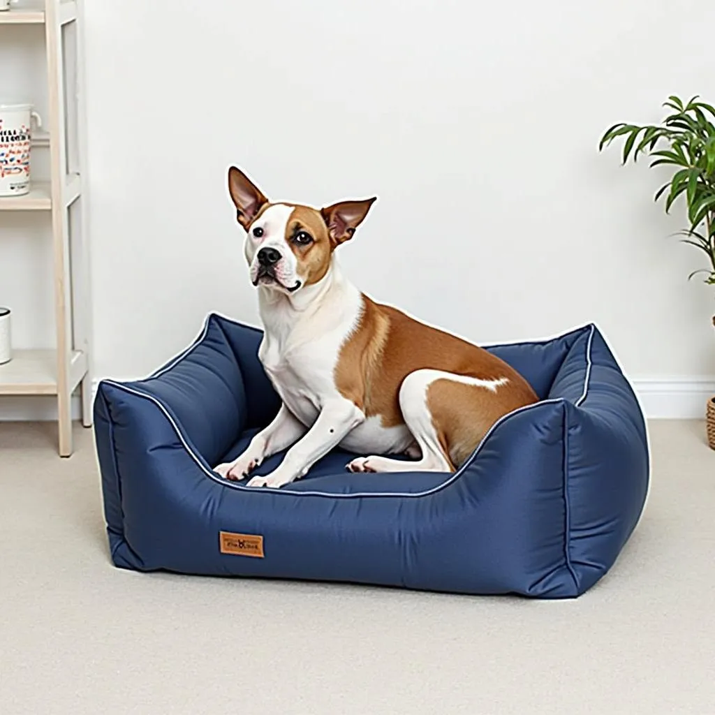 Dog Bed Navy Blue Brand 3