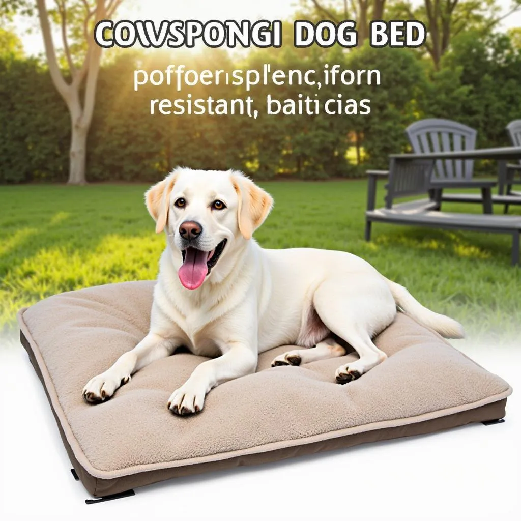 Dog bed for outdoor use