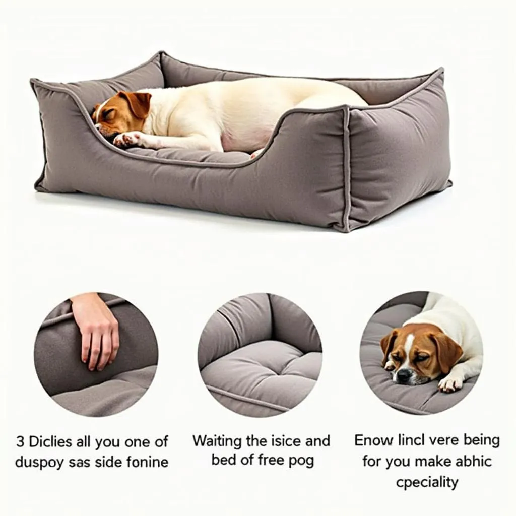 Dog bed with pocket for maximum comfort and convenience