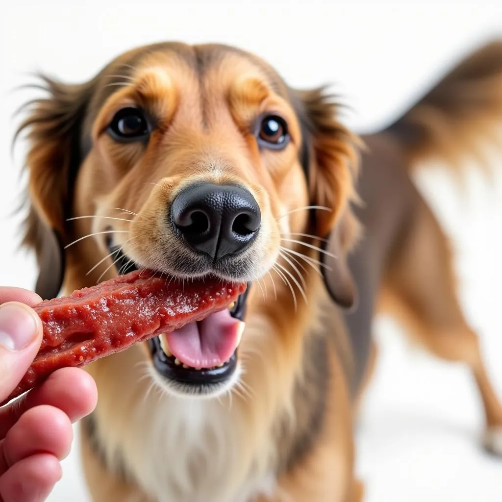 Dog beef stick treats for dogs