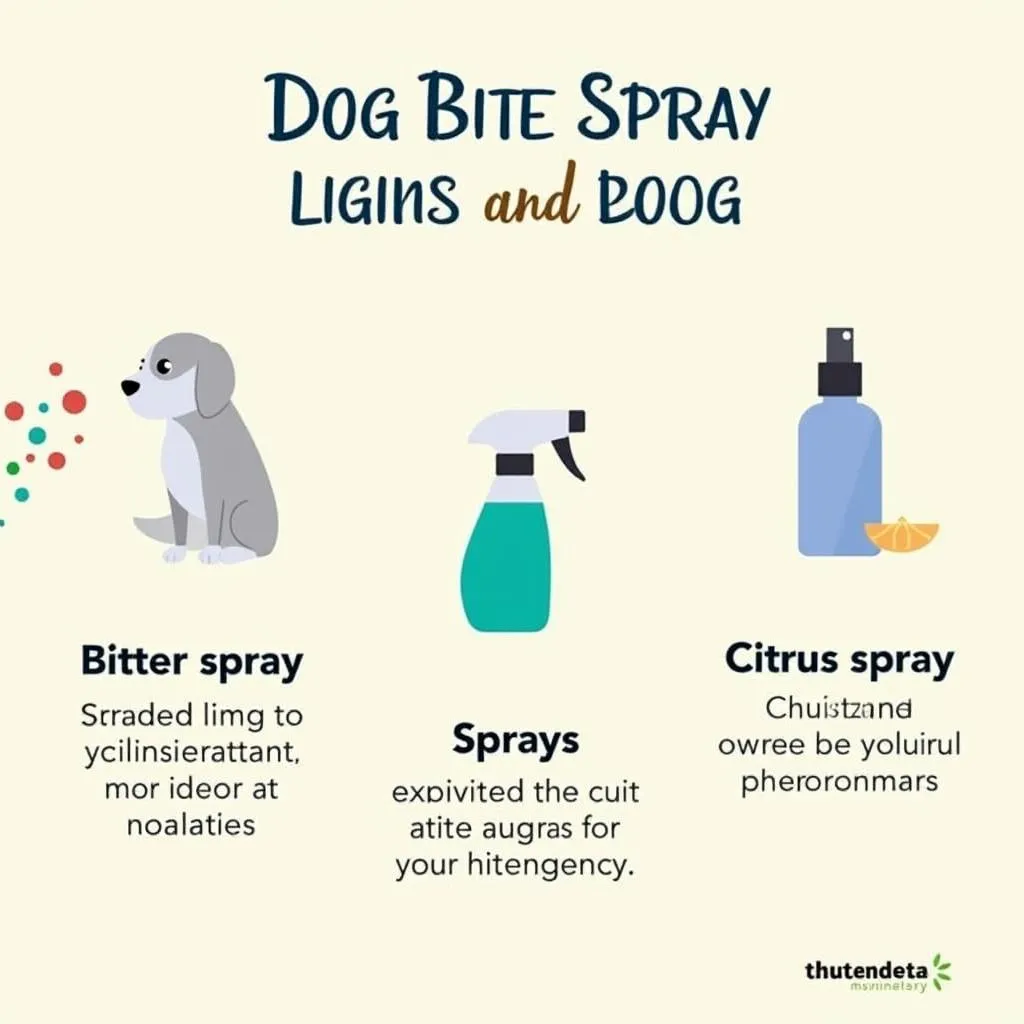 Types of dog bite spray