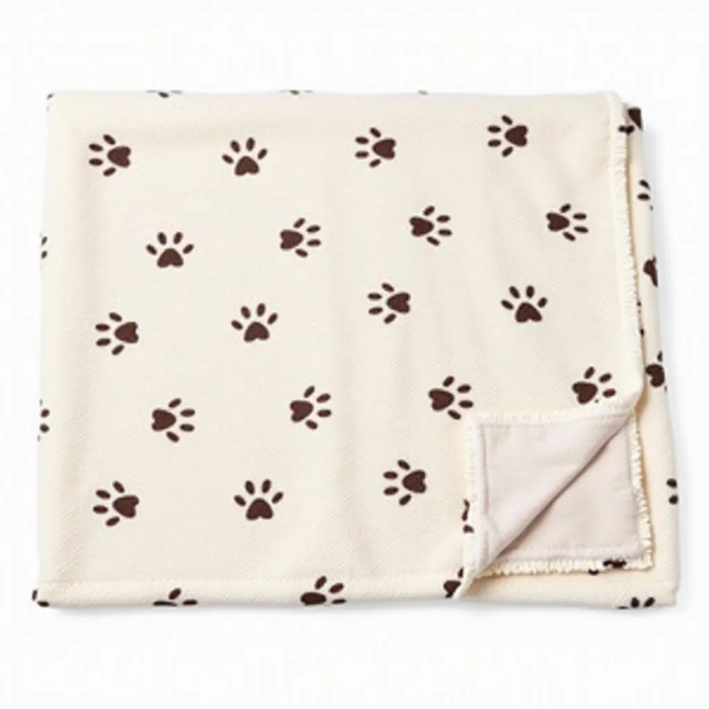 Dog blanket with dog paw print