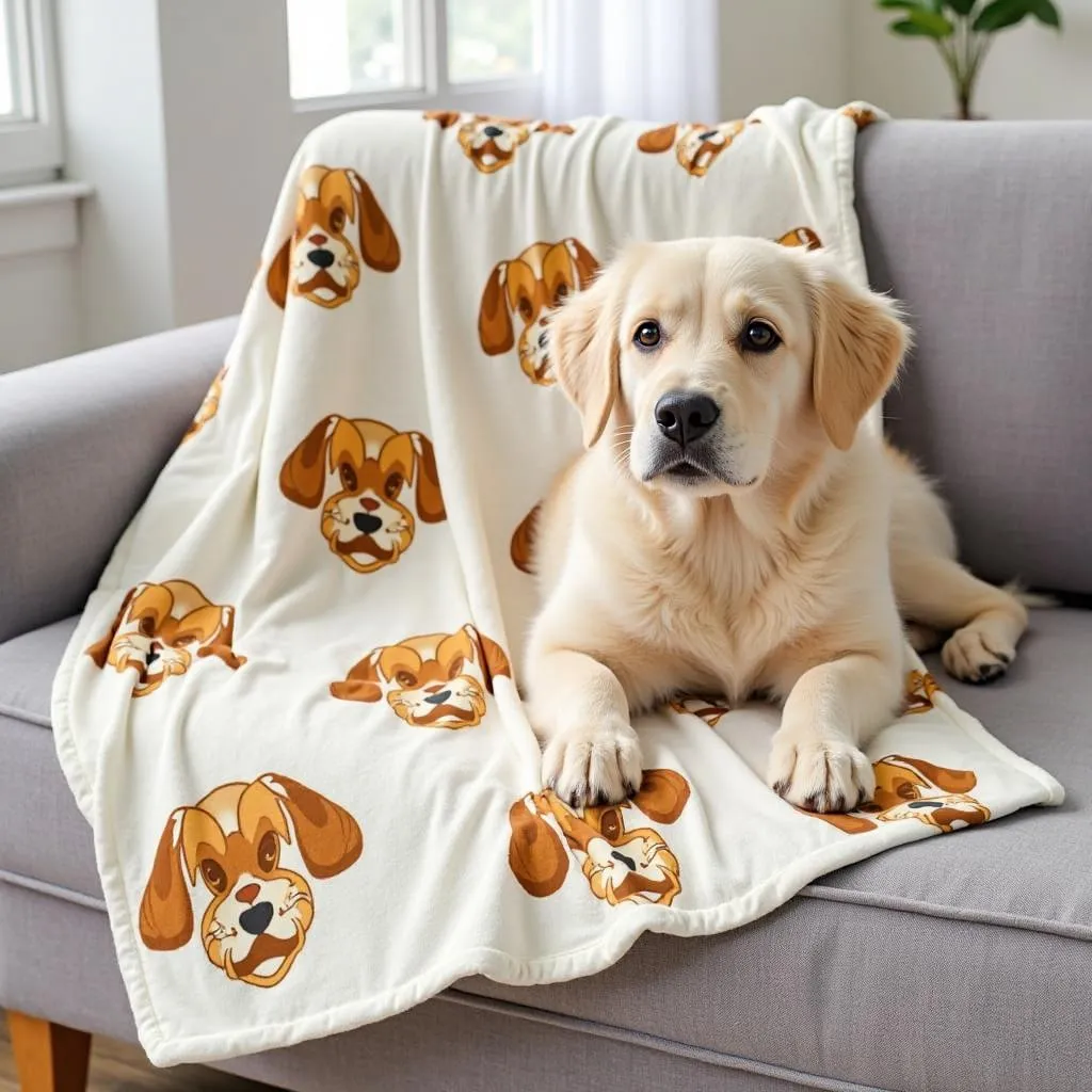 Dog blanket with dogs on them