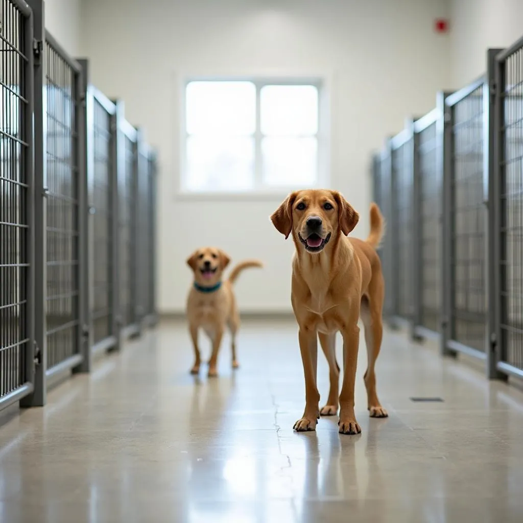 Clean and spacious dog boarding facility in Amherst